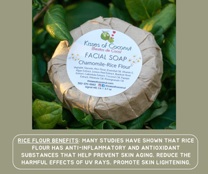 Chamomile Rice Flour Facial Soap - Kisses of Coconut