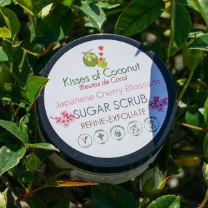 Japanese Cherry Blossom Glowing Sugar Scrub - Kisses of Coconut