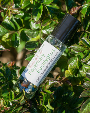 Rosemary Eucalyptus Aromatherapy Roll-On - Kisses of Coconut