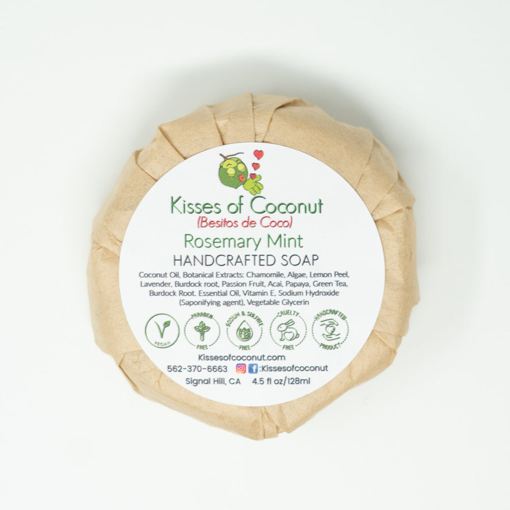 Rosemary Spearmint Soap - Kisses of Coconut